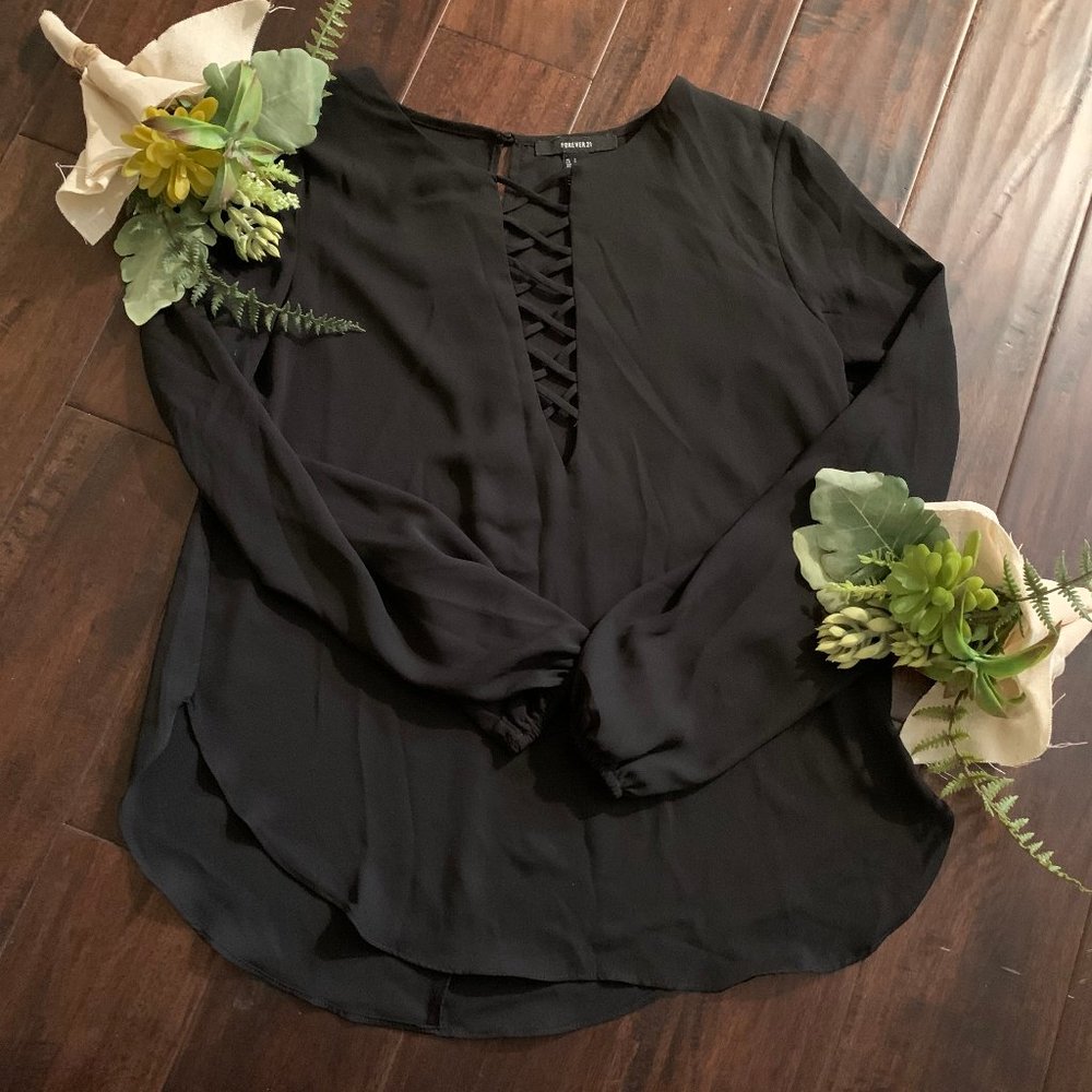 Black Criss-Cross Top